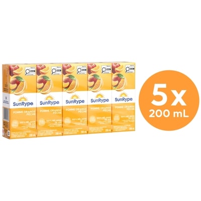 SunRype Boîtes de jus Pomme orange pêche 5x200.0 ml, 0,28 $/100ml