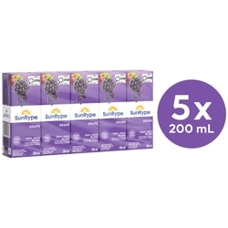 SunRype Grape Juice Boxes 5x200.0 ml, $0.28/100ml
