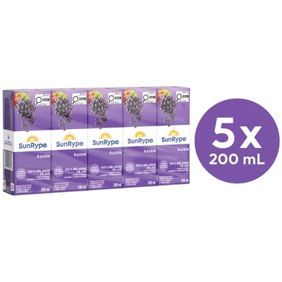 SunRype Boîtes de jus de raisin 5x200.0 ml, 0,28 $/100ml