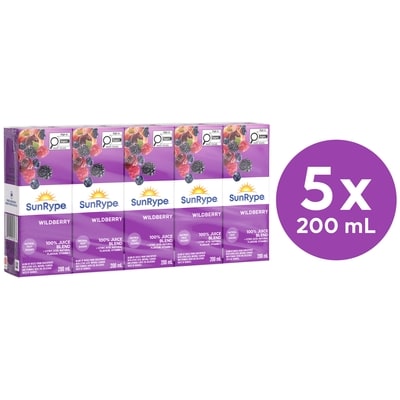 SunRype Wildberry Juice Boxes 5x200.0 ml, $0.28/100ml