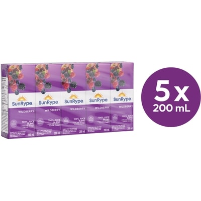 SunRype Wildberry Juice Boxes 5x200.0 ml, $0.28/100ml