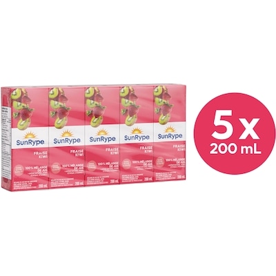 SunRype Boîtes de jus Fraise kiwi 5x200.0 ml, 0,28 $/100ml