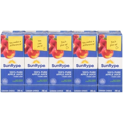 SunRype Pure Apple Juice Boxes 5x200.0 ml, $0.28/100ml