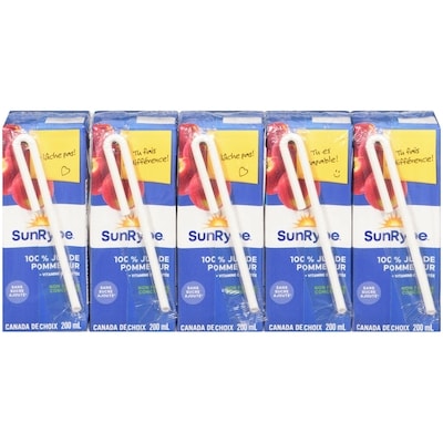 SunRype Boîtes de jus de pomme pur 5x200.0 ml, 0,28 $/100ml