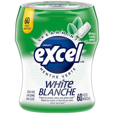 Wrigley's Excel Spearmint Flavoured Sugar Free Chewing Gum, 60 Pieces, 1 Bottle 1 ea, $5.29/1ea