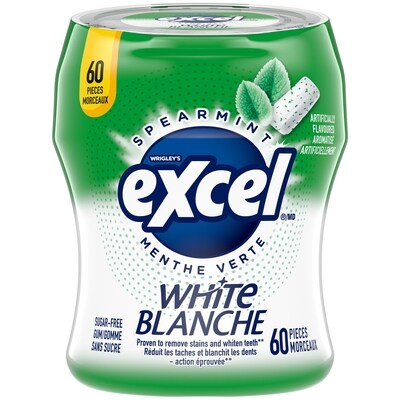 Wrigley’s Wht, M. ver., gomme sans sucre, blanch. Dents 1 ea, 5,29 $/1ch