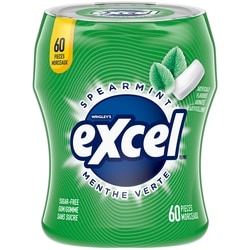 Wrigley's Spearmint Flavoured Sugar Free Chewing Gum, 60 Pieces, 1 Bottle 1 ea