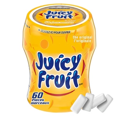 Wrigley's Fruit Flavoured Chewing Gum, 60 Pieces, 1 Bottle 1 ea