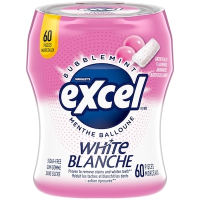 Wrigley's Excel Bubblemint Flavoured Sugar Free Chewing Gum, 60 Pieces, 1 Bottle 83 g