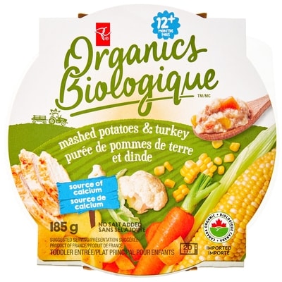 PC Organics Mashed Potatoes & Turkey Entrée 185 g, $1.89/100g