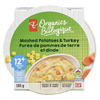 PC Organics Mashed Potatoes & Turkey Entrée 185 g, $1.89/100g