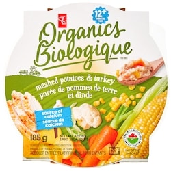 PC Biologique Plat principal pour enfants avec purée de pommes de terre et dinde Biologique 185 g, 1,78 $/100g