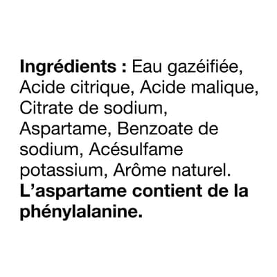 Boisson gazeuse sans sucre citron-lime