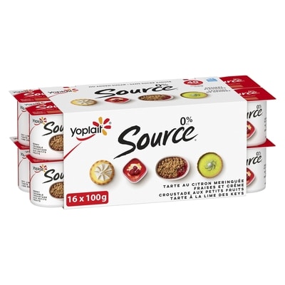 Yoplait Yogourt traditionnel onctueux Source 0 %, saveurs variées, sans sucre ajouté 16x100.0 g, 0,50 $/100g