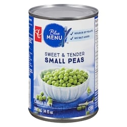 PC Blue Menu Peas, Small 398 ml, $0.50/100ml