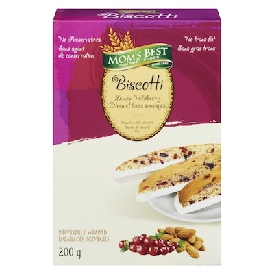 Mom’s Best Mini-biscotti au citron et aux baies sauvages 200 g, 2,50 $/100g