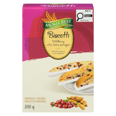 Mom’s Best Mini-biscotti au citron et aux baies sauvages 200 g, 2,50 $/100g