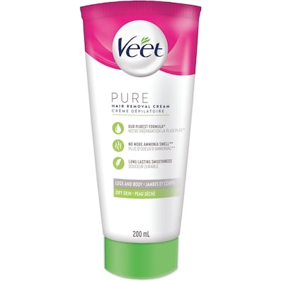 Veet Pure™ crème dépilatoire, peau sèche 200 ml, 7,50 $/100ml