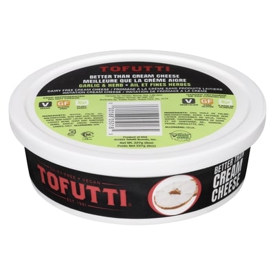 Tofutti Imitation de fromage à la crème Better Than Cream Cheese ail et fines herbes 227 g, 2,20 $/100g