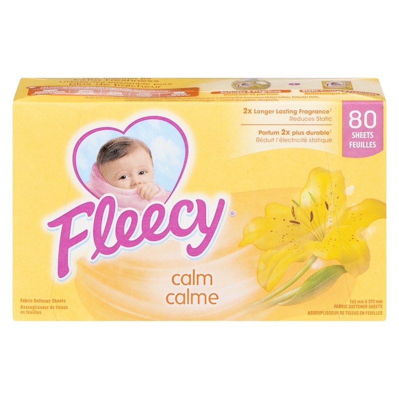 Aroma Therapy Fabric Softener Dryer Sheets, Calm, 80 Sheets