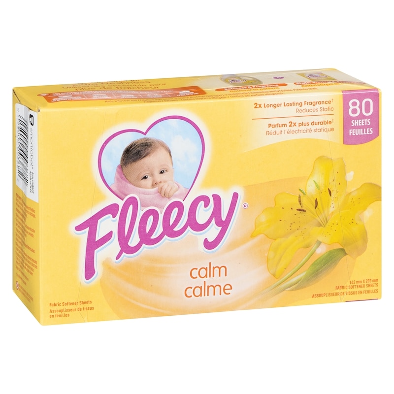 Aroma Therapy Fabric Softener Dryer Sheets, Calm, 80 Sheets