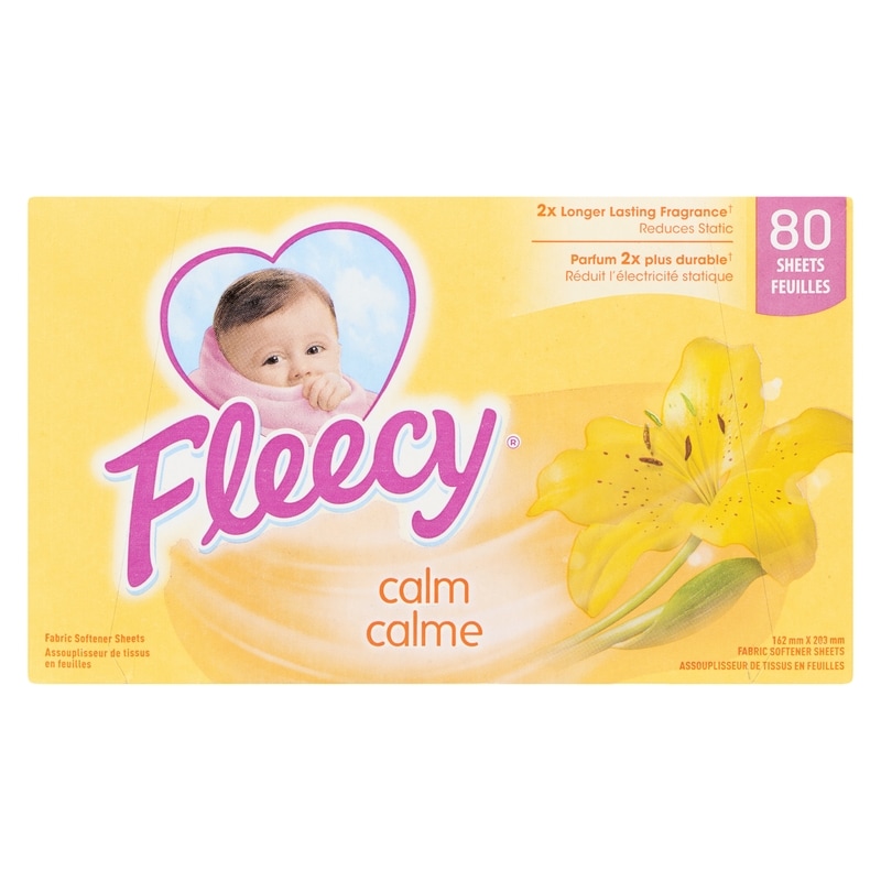 Aroma Therapy Fabric Softener Dryer Sheets, Calm, 80 Sheets