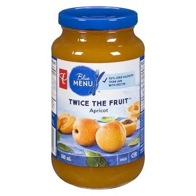 PC Blue Menu Twice The Fruit Apricot Spread 500 ml, $1.10/100ml