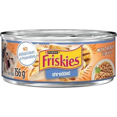 Purina Friskies Shredded Chicken in Gravy, Wet Cat Food 156 g, $0.58/100g