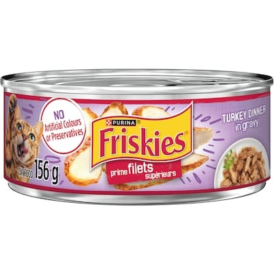 Purina Friskies Prime Filets Turkey Dinner in Gravy, Wet Cat Food 156 g, $0.58/100g