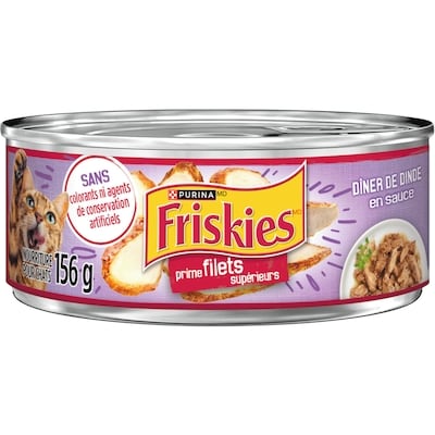 Purina (MD) Friskies(MD) Filets Supérieurs Dîner de Dinde en Sauce Nourriture pour Chats Boite de 156 g 156 g, 0,76 $/100g
