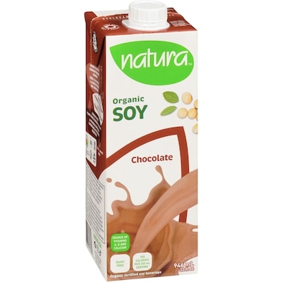 Organic fortified soy beverage chocolate