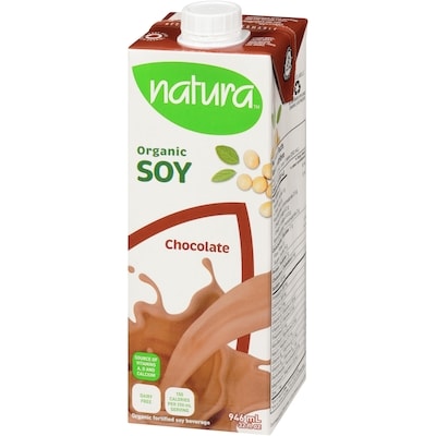 Organic fortified soy beverage chocolate