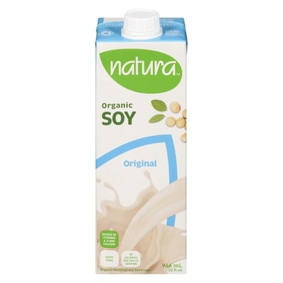 Natura Organic fortified soy beverage original 946 ml, $0.32/100ml