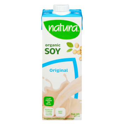 Natura Organic fortified soy beverage original 946 ml, $0.26/100ml