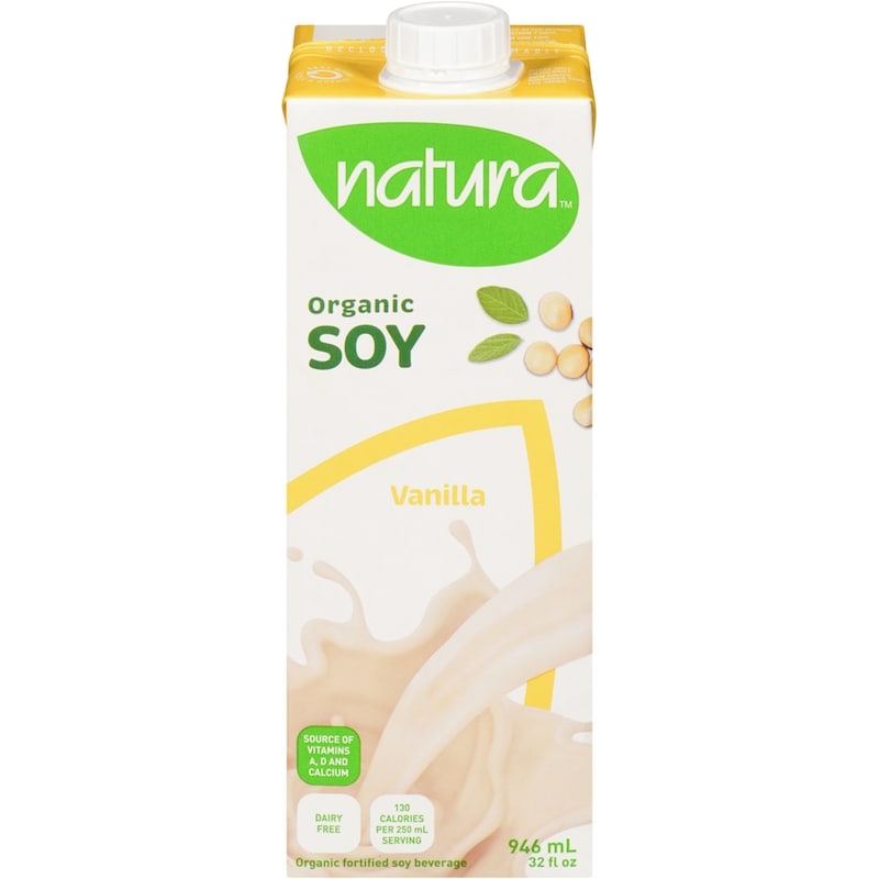 Organic fortified soy beverage vanilla