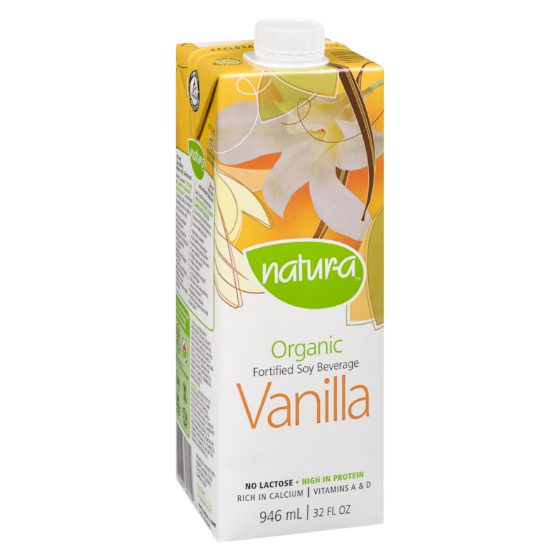Organic fortified soy beverage vanilla