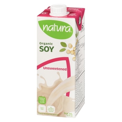 Organic fortified soy beverage unsweetened