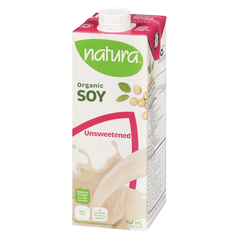 Organic fortified soy beverage unsweetened