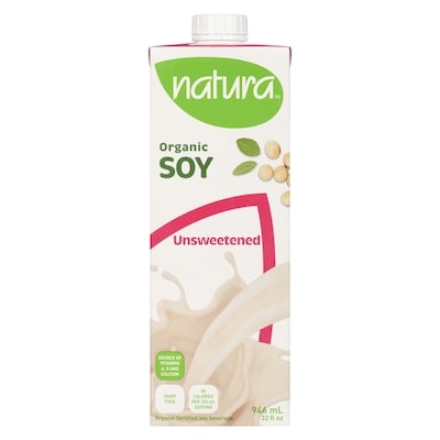 Organic fortified soy beverage unsweetened