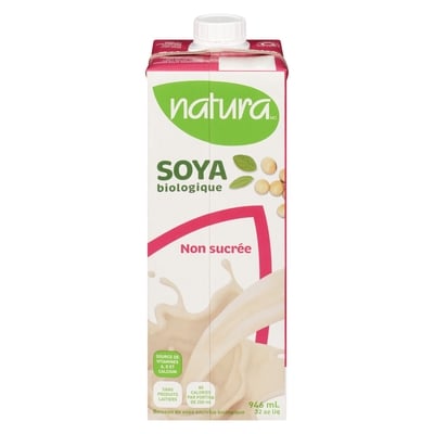 Natura Boisson de soya bio enrichie non sucrée 946 ml, 0,26 $/100ml