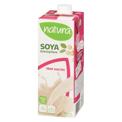 Boisson de soya bio enrichie non sucrée