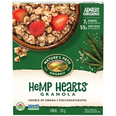 Nature’s Path Granola biologique avec chanvre écalé 325 g, 1,85 $/100g