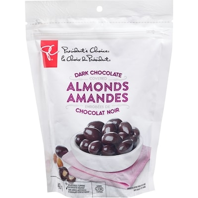 le Choix du Président Amandes enrobées de chocolat noir 340 g, 2,35 $/100g