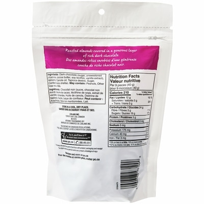 Amandes enrobées de chocolat noir