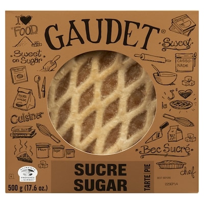 Gaudet Tarte sucre 500 g, 0,80 $/100g