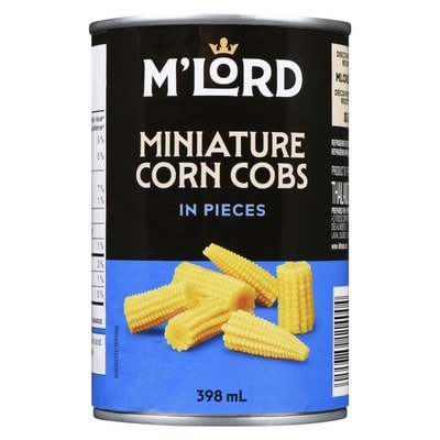 M'Lord Miniature Corn Cobs Cut 398 ml, $0.75/100ml
