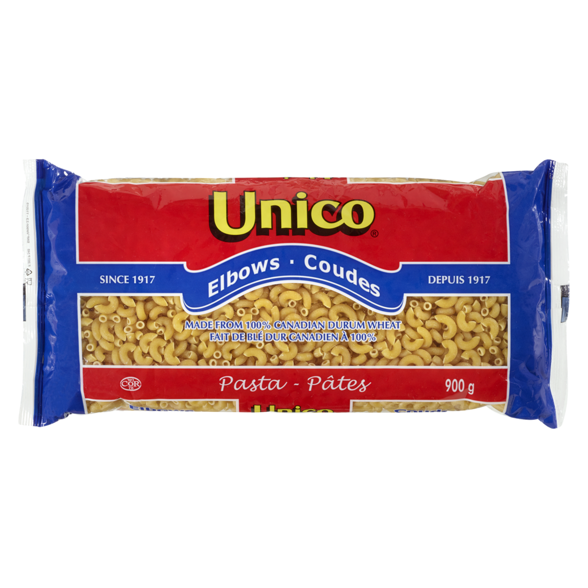 Unico Pasta, Elbows     900 g, $0.33/100g