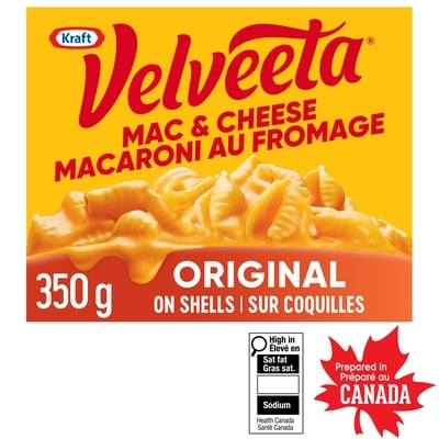 Kraft Deluxe Velveeta Original Mac & Cheese on Shells 350 g, $1.71/100g