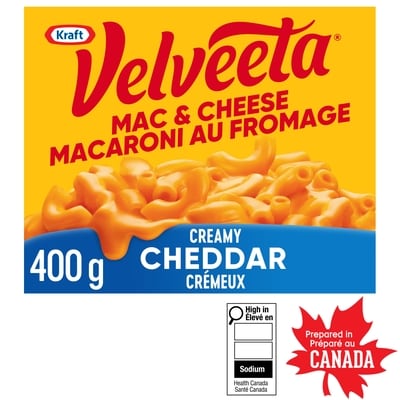 Kraft Deluxe Velveeta Creamy Cheddar Mac & Cheese 400 g, $1.50/100g