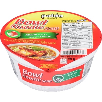 Paldo Bowl Noodle Kimchi 86 g, $2.08/100g